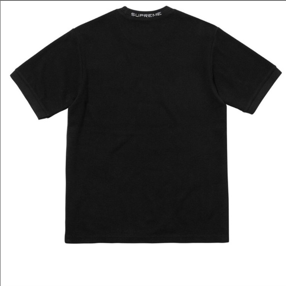 Supreme Waffle Ringer Tee Shirt Large New Black - Picture 2 of 5